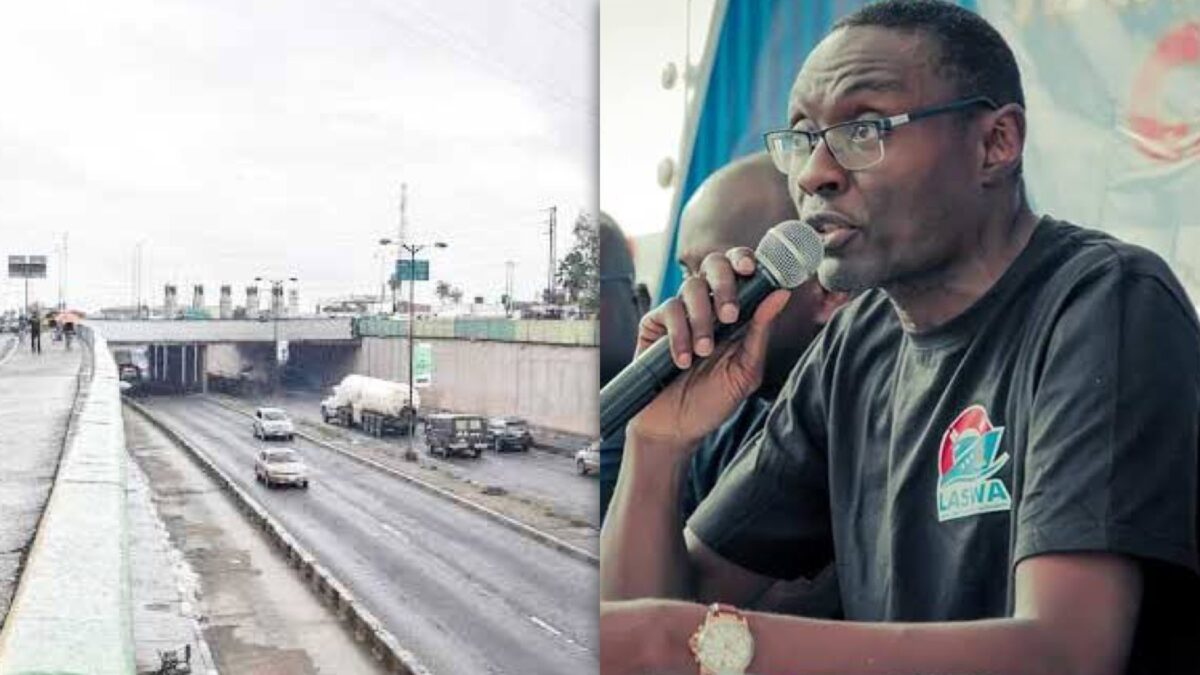 Composite of Maryland-Mende underpass in Lagos and commissioner for transportation, Fredrick Oladeinde used to illustrate the story