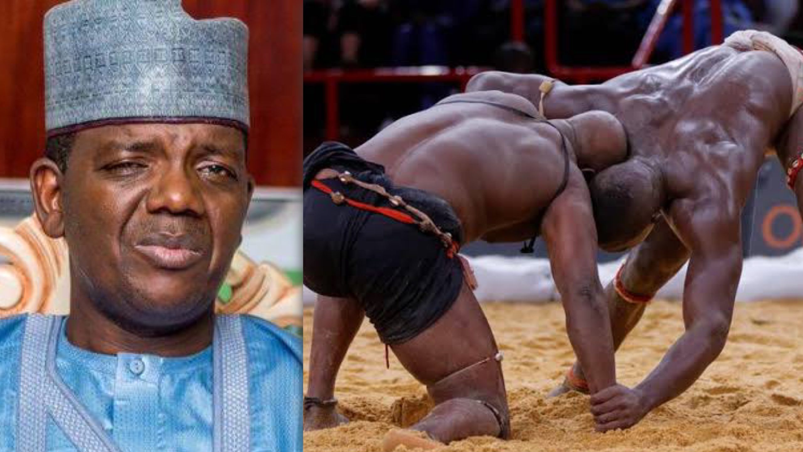 Governor Bello Matawalle, local wrestlers