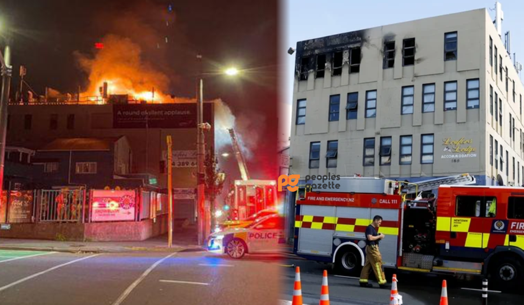 Fire at a four-storey hostel in New Zealand