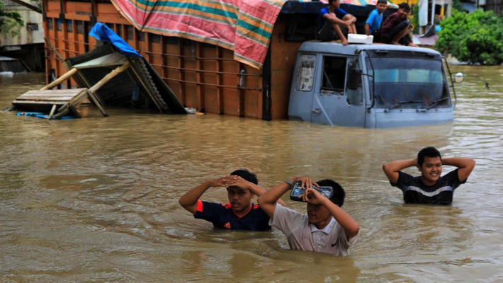 Flooding in Indonesia's Aceh province