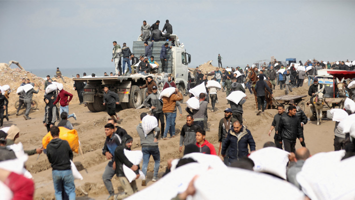 Food distribution in Gaza