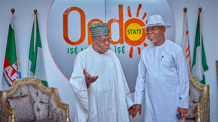 Former President Olusegun Obasanjo,Gov. Lucky Aiyedatiwa