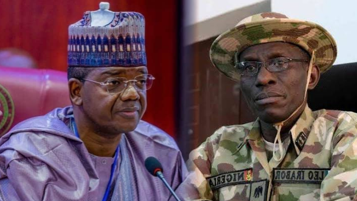 Governor Bello Matawalle of Zamfara State and Chief of Defence Staff, Gen. Lucky Irabor