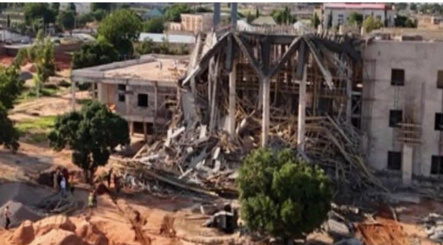 Collapsed Gombe assembly complex
