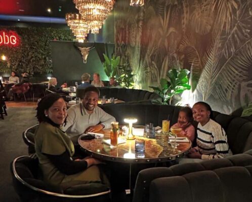 Ndodana Mkhanyisi Tshuma with Nothabo Zandile Tshuma, 42, and her daughters Natalie, 15, and Nala, 5