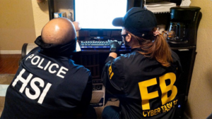 Homeland Security and FBI agents