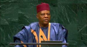 Shettima addressing world leaders at UNGA81