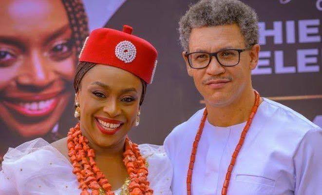 Nigerian author Chimamanda Ngozi Adichie and husband