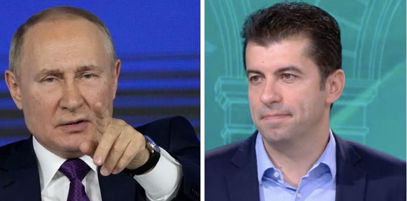 Vladimir Putin and Kiril Petkov