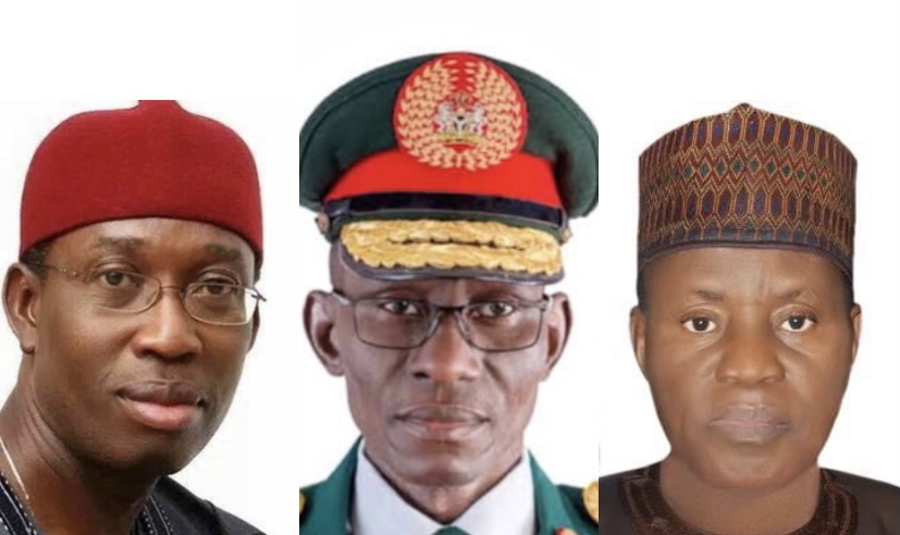 Ifeanyi Okowa, Lucky Irabor and Bashir Magashi