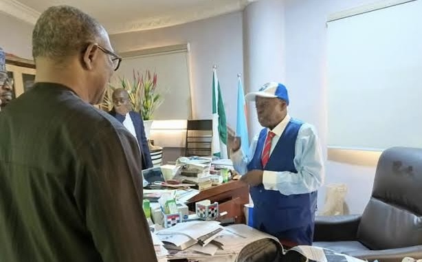 Obi speaking with Afe Babalola