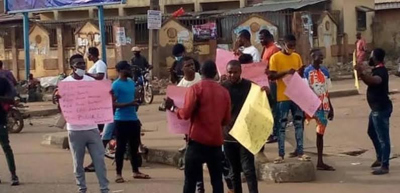 Protesters in Akure