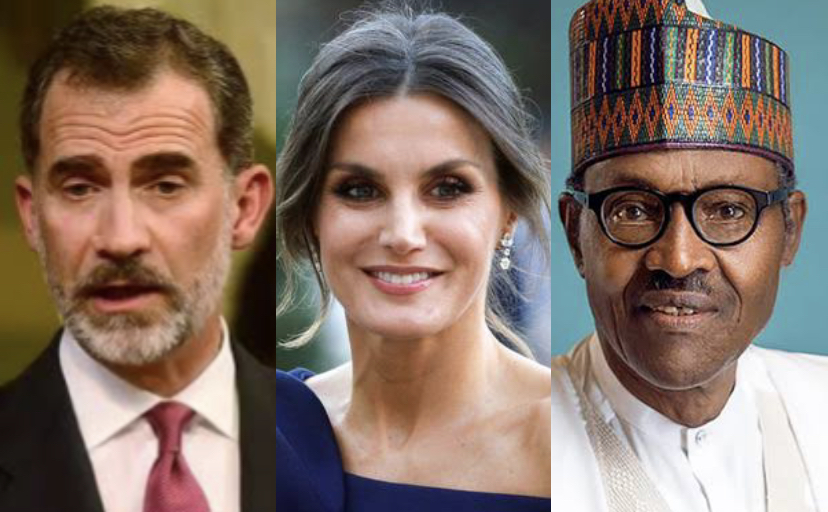 King Felipe, Queen Letizia and Muhammadu Buhari