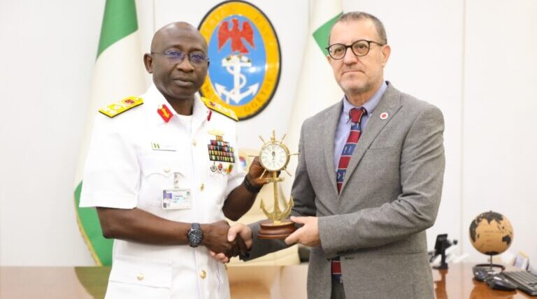 Chief of the Naval Staff, Vice Adm. Idi Abbas and Türkiye’s Deputy Secretary of Defence Industries, Gökhan Uçar