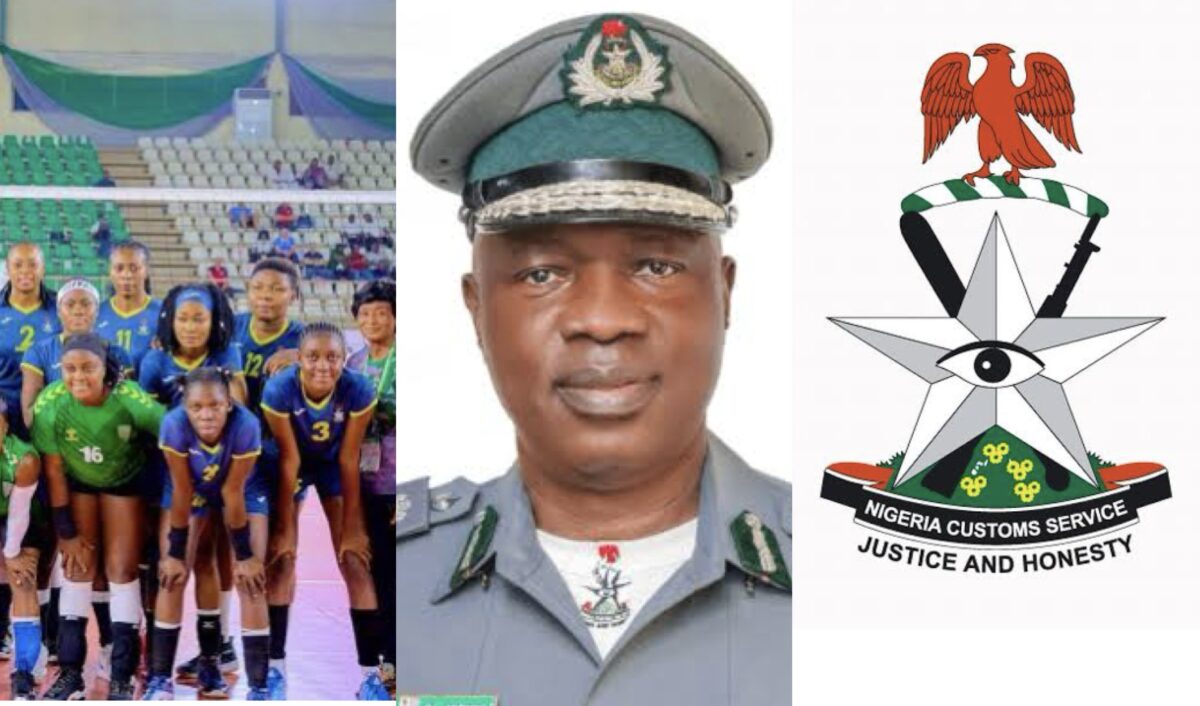 Abuja volleyball championship/CG Adewale Adeniyi/Customs logo