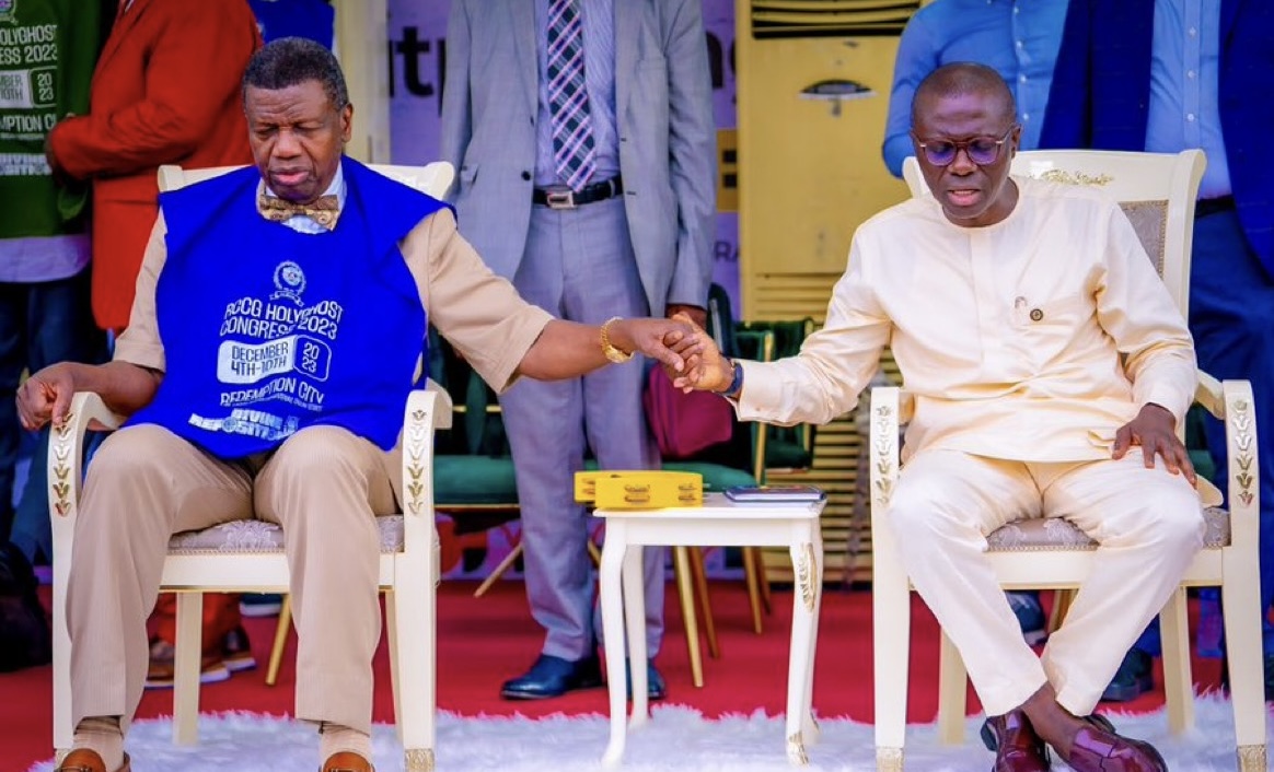 Governor Babajide Sanwo-Olu with Enoch Adeboye