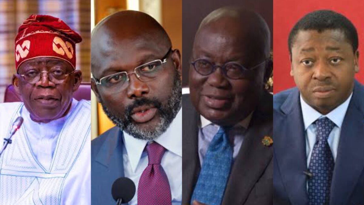TINUBU; PRESIDENT GEORGE WEAH; PRESIDENT AKUFO-ADDO AND President Faure Gnassingbé