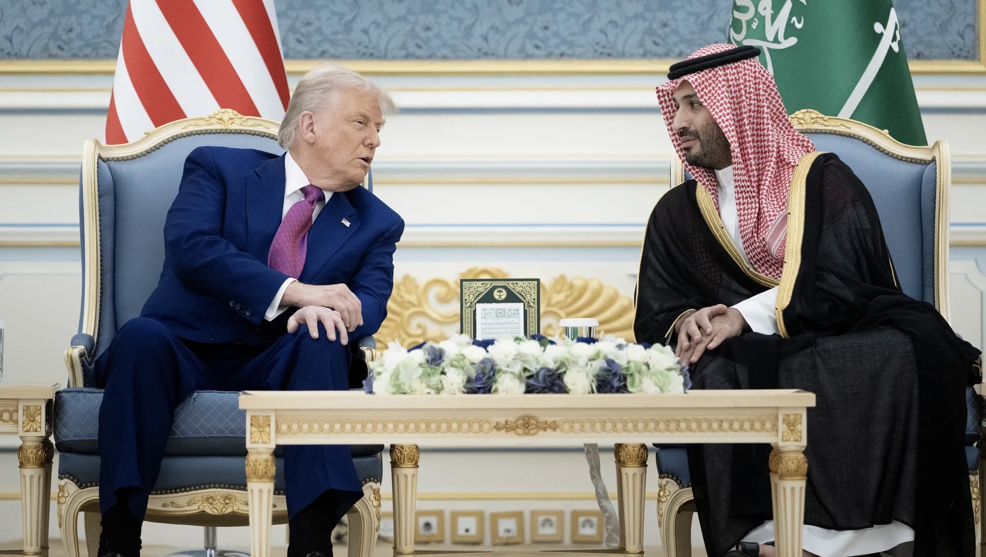 Saudi crown prince with Donald Trump