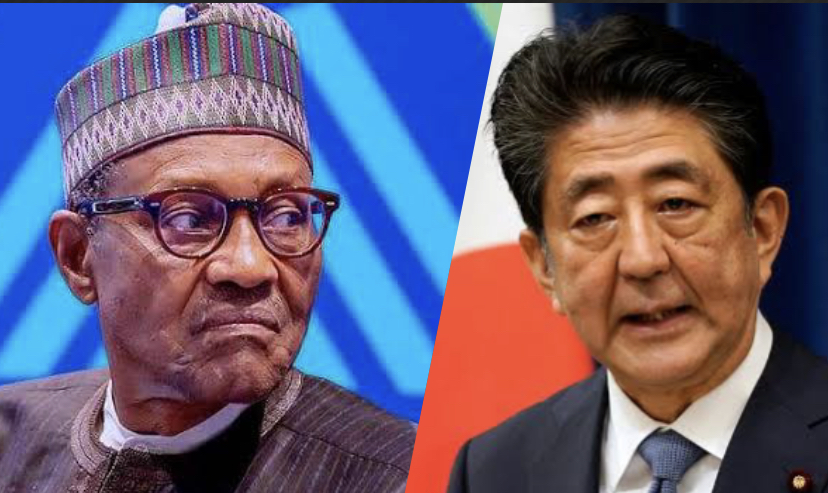 President Muhammadu Buhari and Shinzo Abe