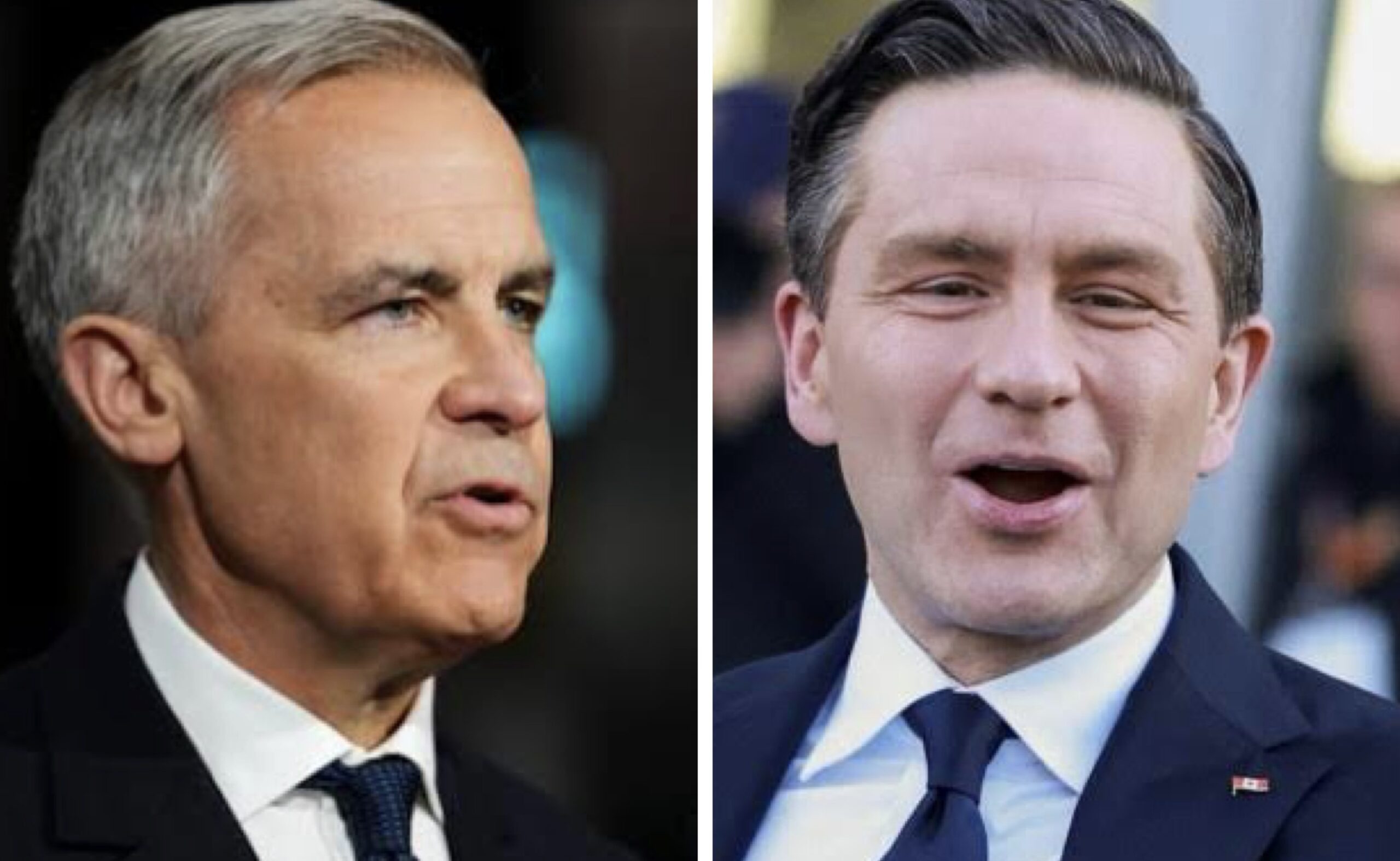 Mark Carney of the Liberal Party and Pierre Poilievre of the Conservative Party