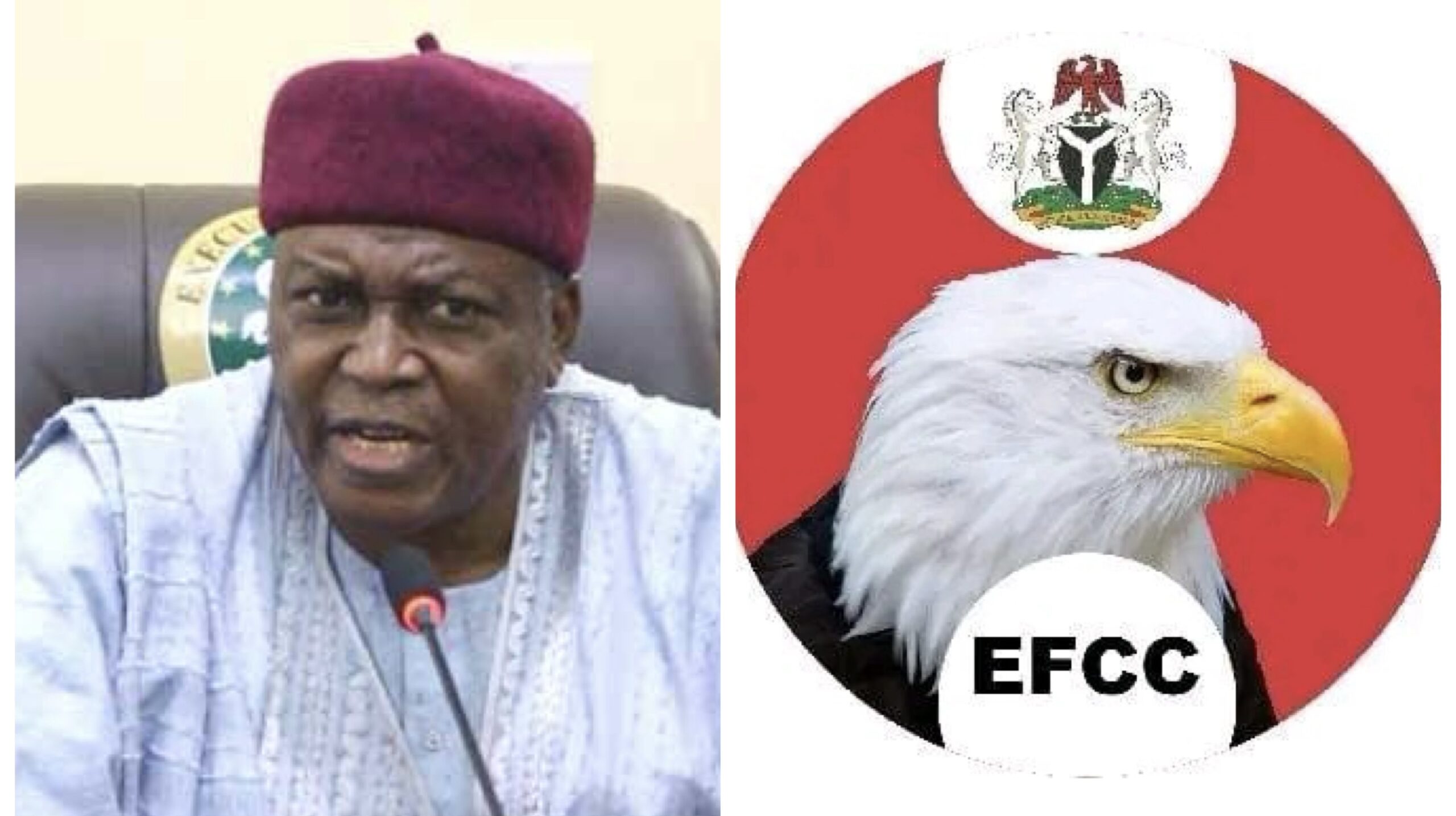 Darius Ishaku and EFCC logo