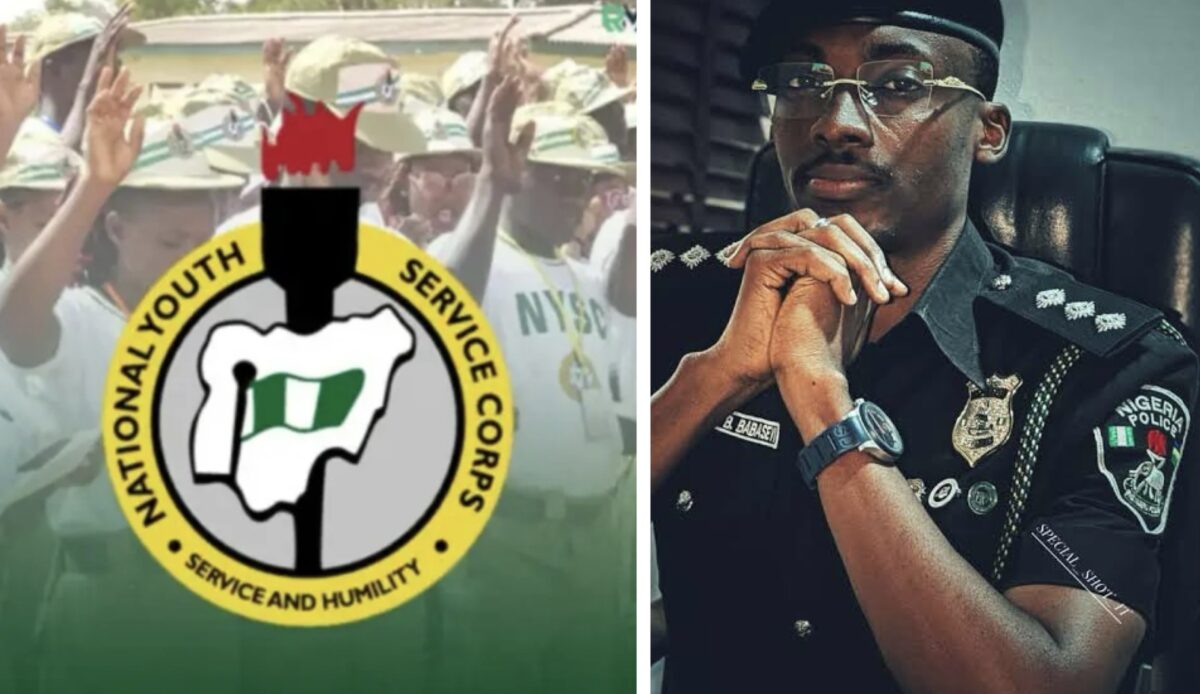NYSC logo and Oluseyi Babaseyi