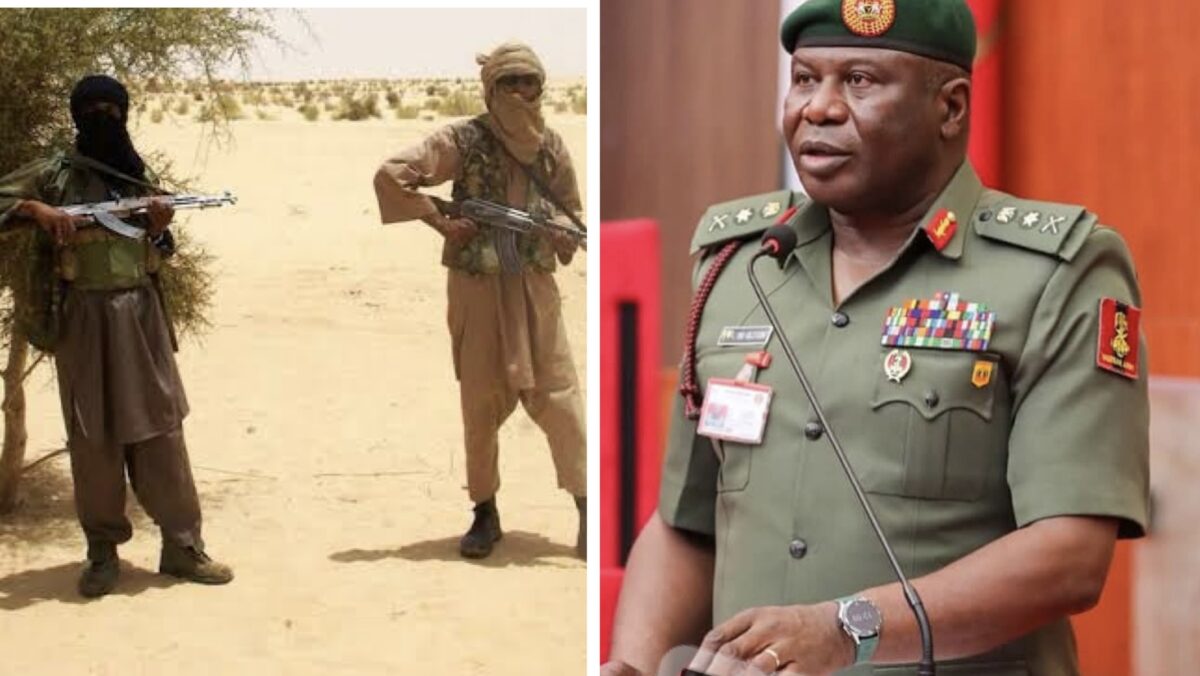 Terrorists and Chief of Defence Staff (CDS), General Olufemi Oluyede