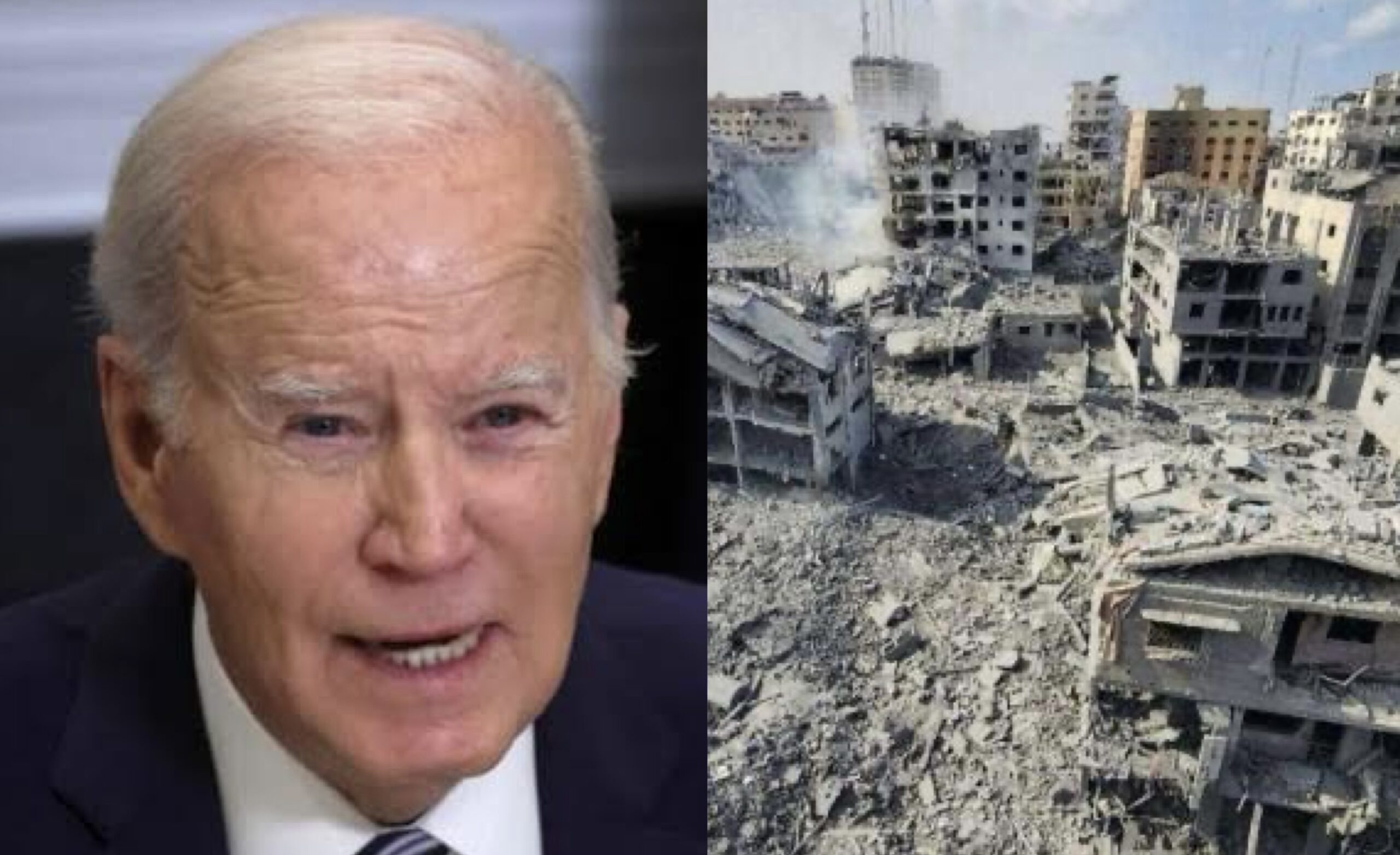 Joe Biden and Gaza Ruins
