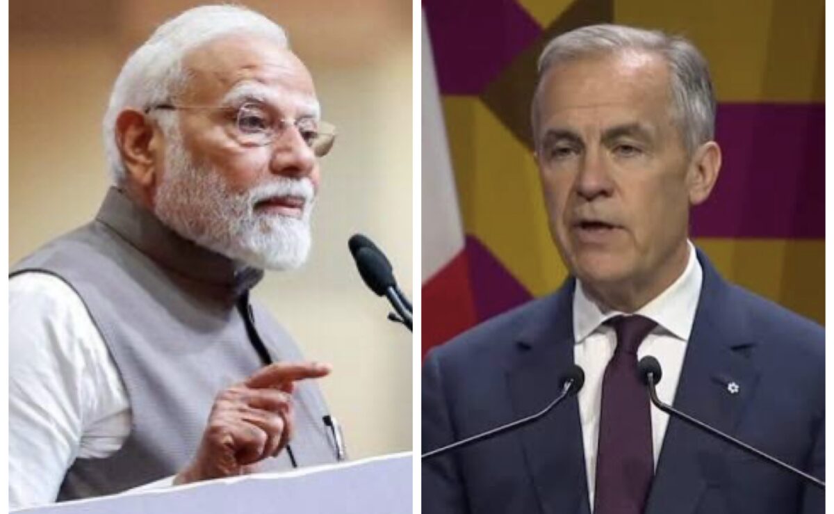 Indian Prime Minister Narendra Modi and mark carney