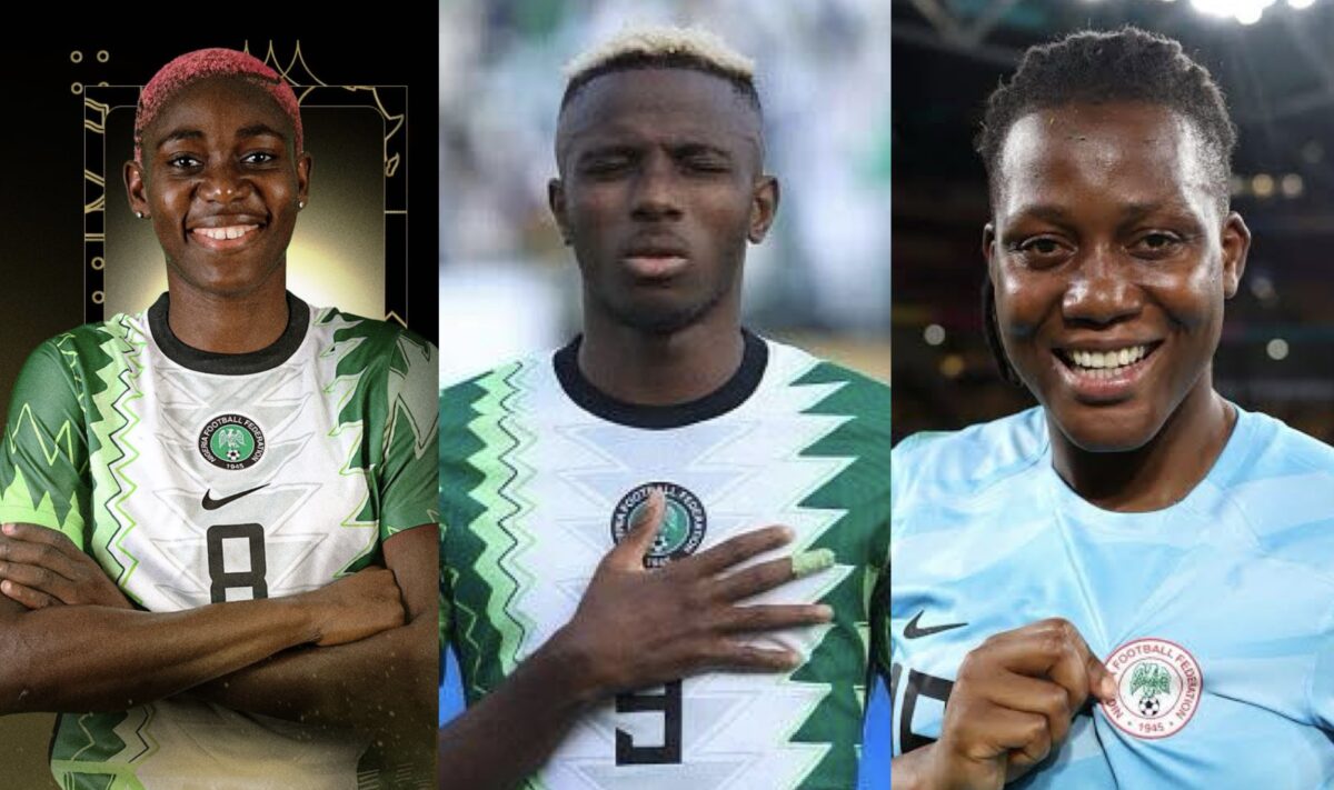Asisat Oshoala,Victor Osimhen and Chiamaka Nnadozie