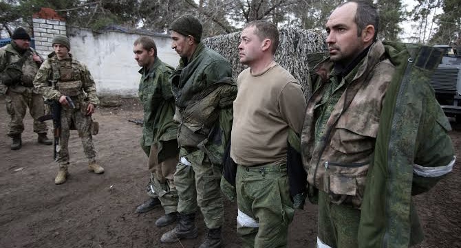 Captured Russian soldiers