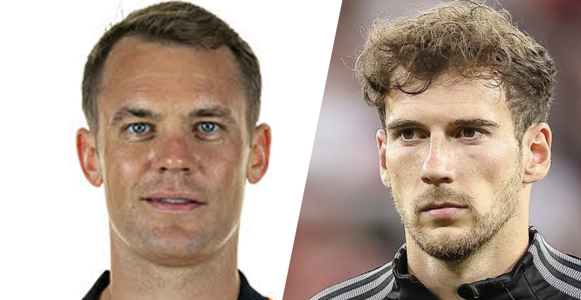 Manuel Neuer and Leon Goretzka