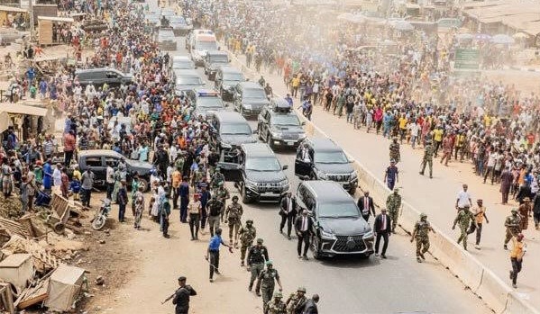 A politician's convoy