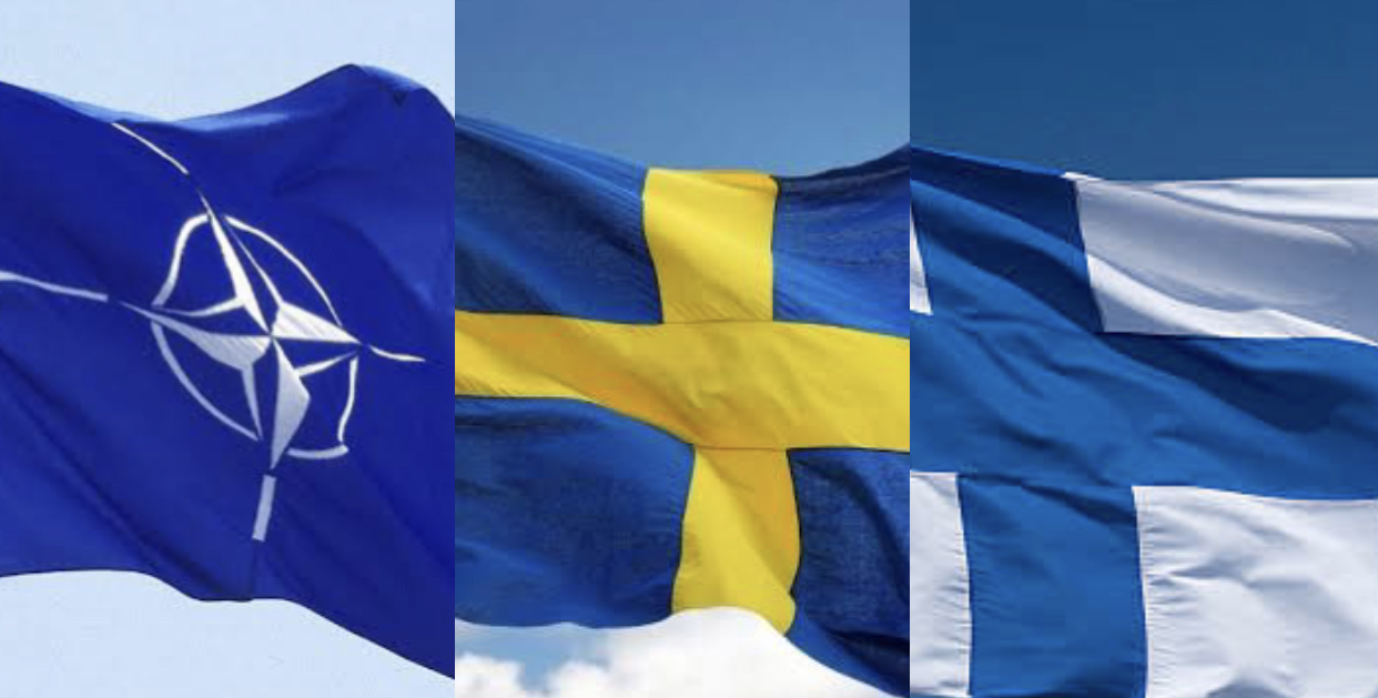NATO, Sweden and Finland flags