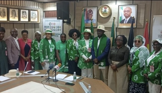 a courtesy visit by Lami Ahmed, president of the Ladies Golf Association of Nigeria