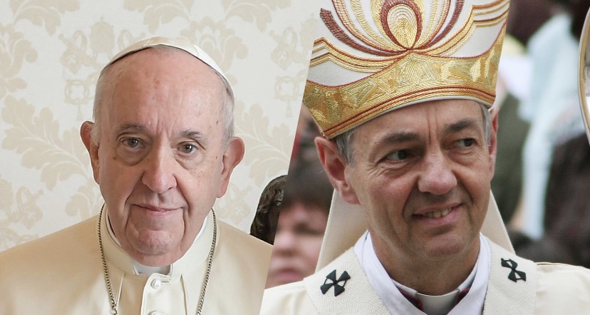 Pope Francis and Archbishop of Bamberg, Ludwig Schick