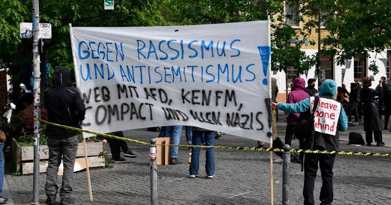 Anti-Semitic protesters in Germany