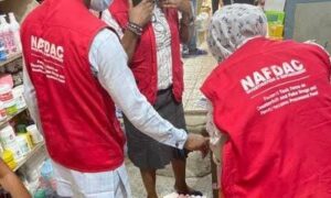 NAFDAC officials at Onitsha drug market