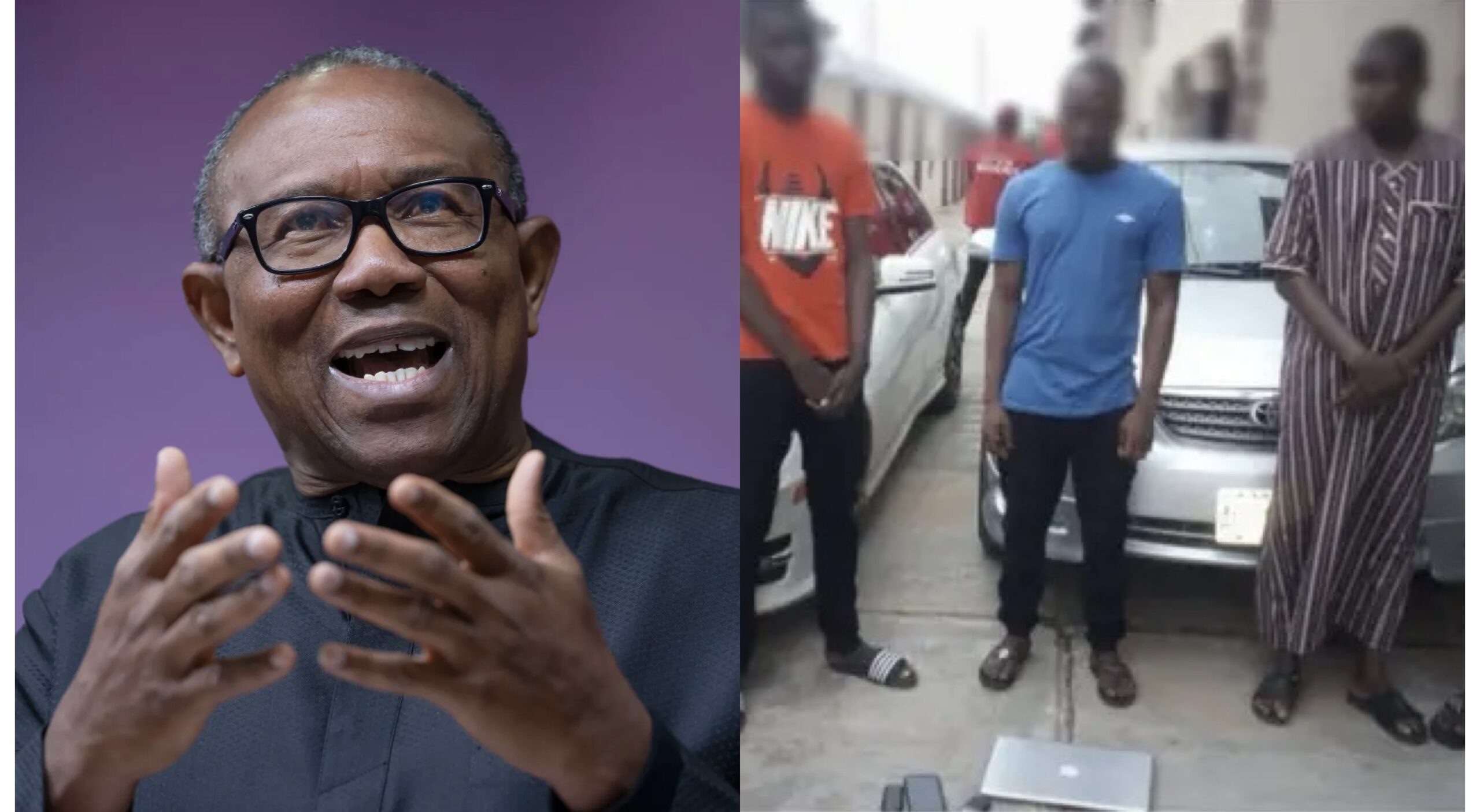 Peter Obi and students arrested for internet fraud.