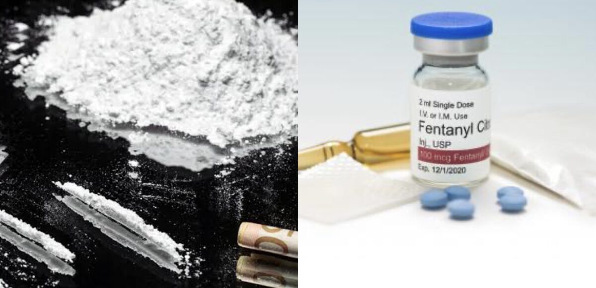 Cocaine and fentanyl