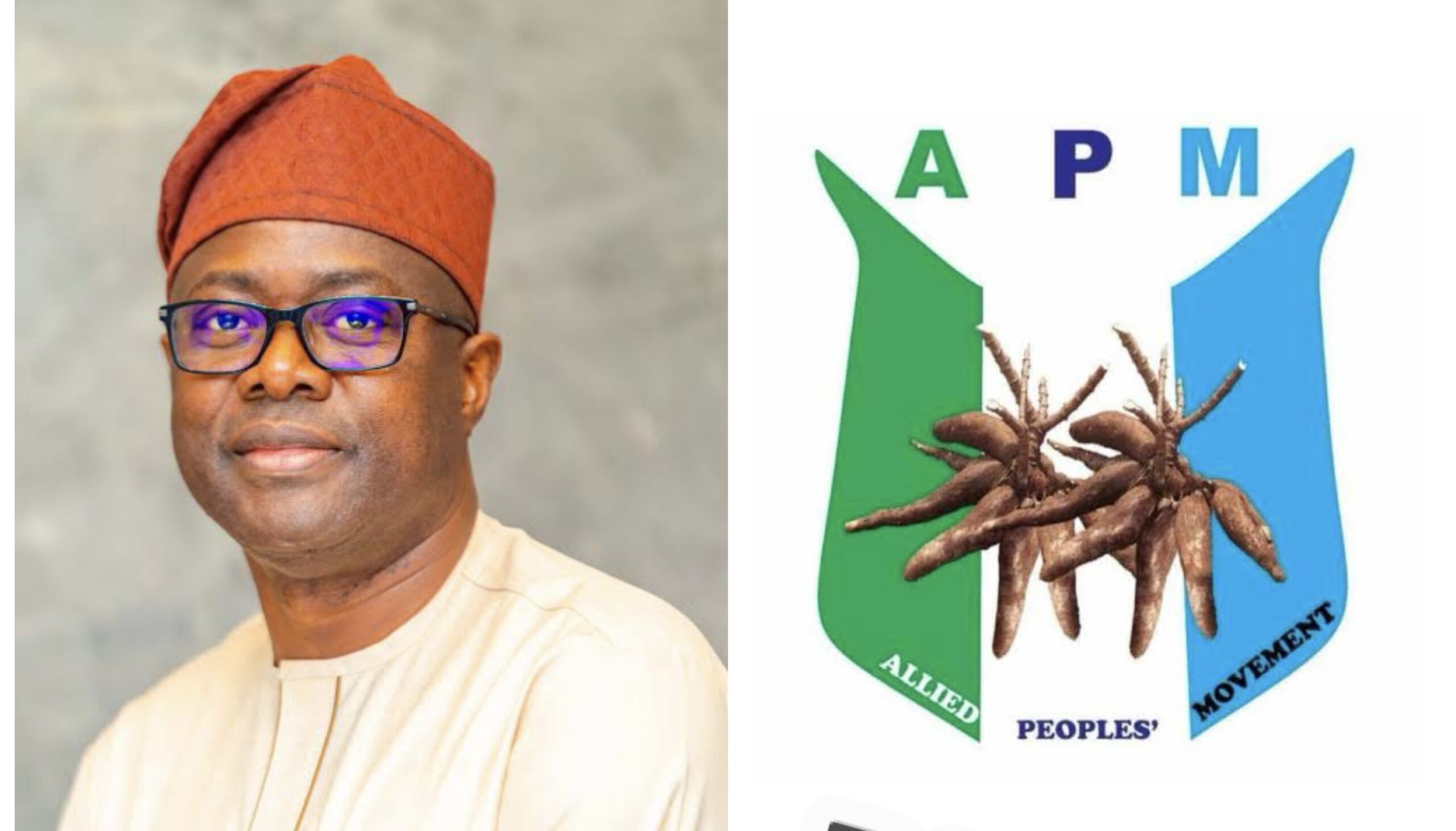 Seyi Makinde and APM logo
