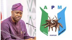 Seyi Makinde and APM logo