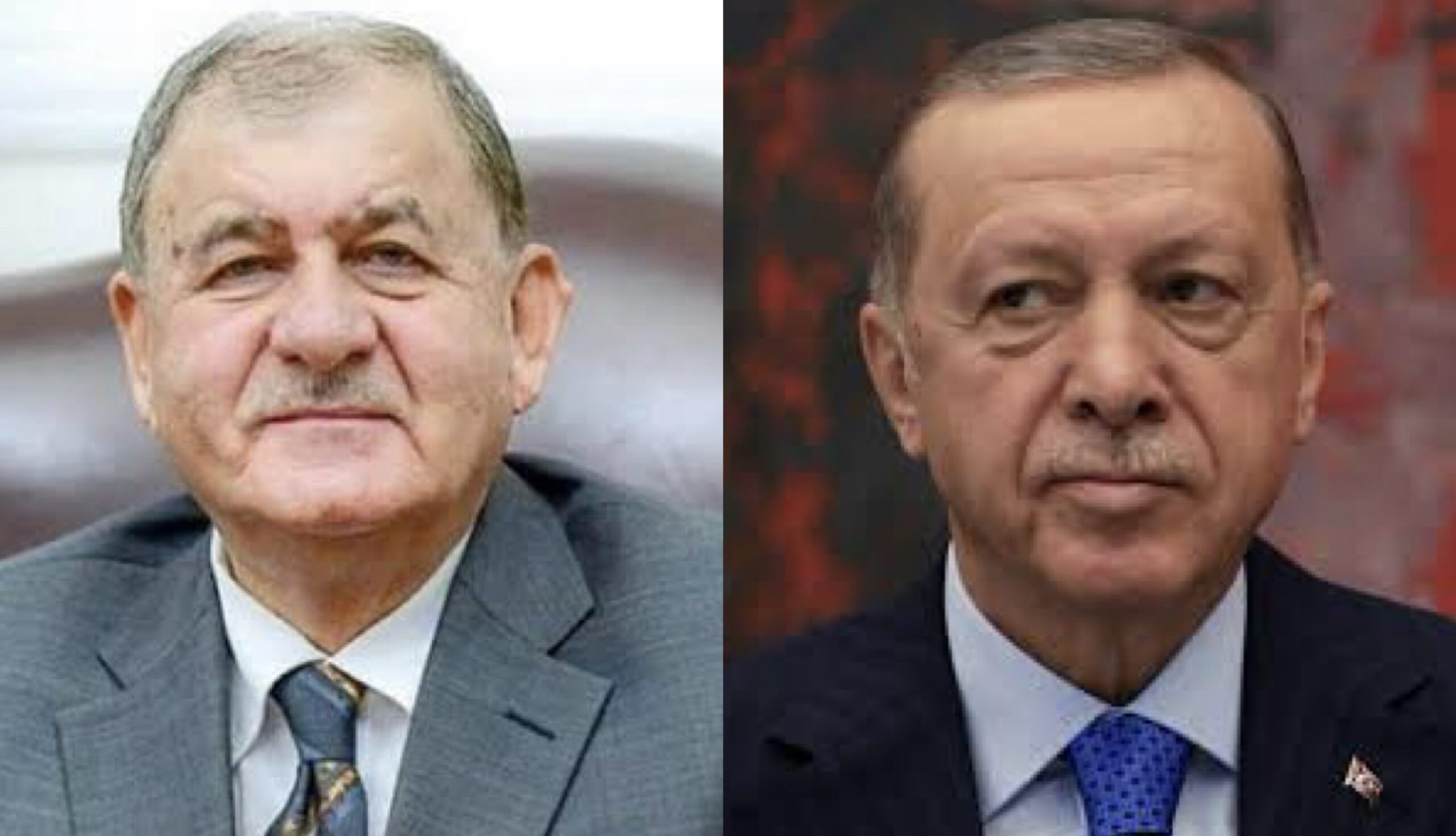 Iraqi President Abdul Latif Rashid and Turkey president Erdogan