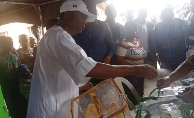 Deputy Governor Obafemi Hamzat voting