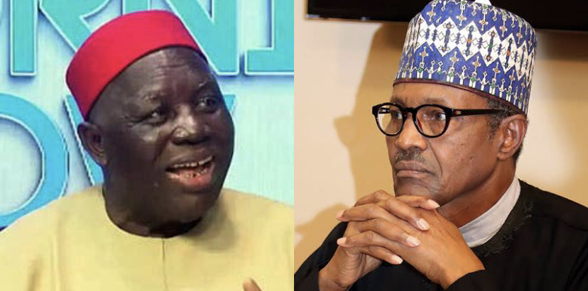 George Obiozor and President Muhammadu Buhari