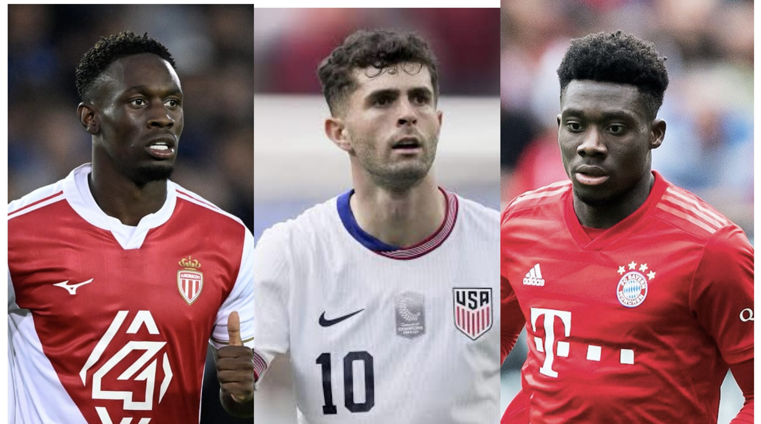 Folarin Balogun, Christian Pulisic and Alphonso Davies