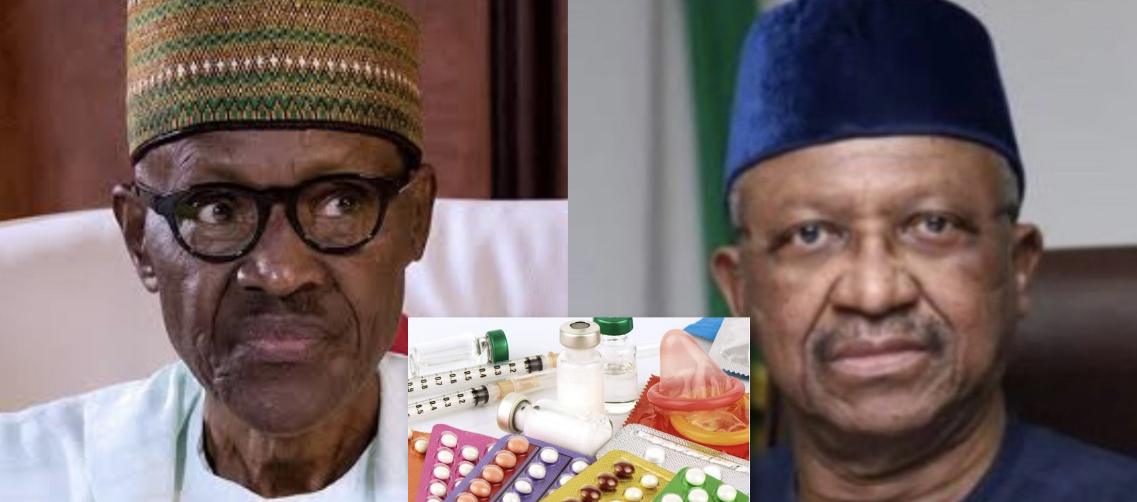 President Muhammadu Buhari , Osagie Ehanire and contraceptives