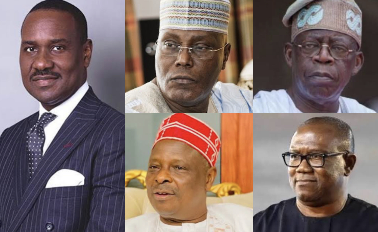 ITUAH IGHODALO, ATIKU ABUBAKAR, BOLA TINUBU, RABIU KWANKWASO AND PETER OBI
