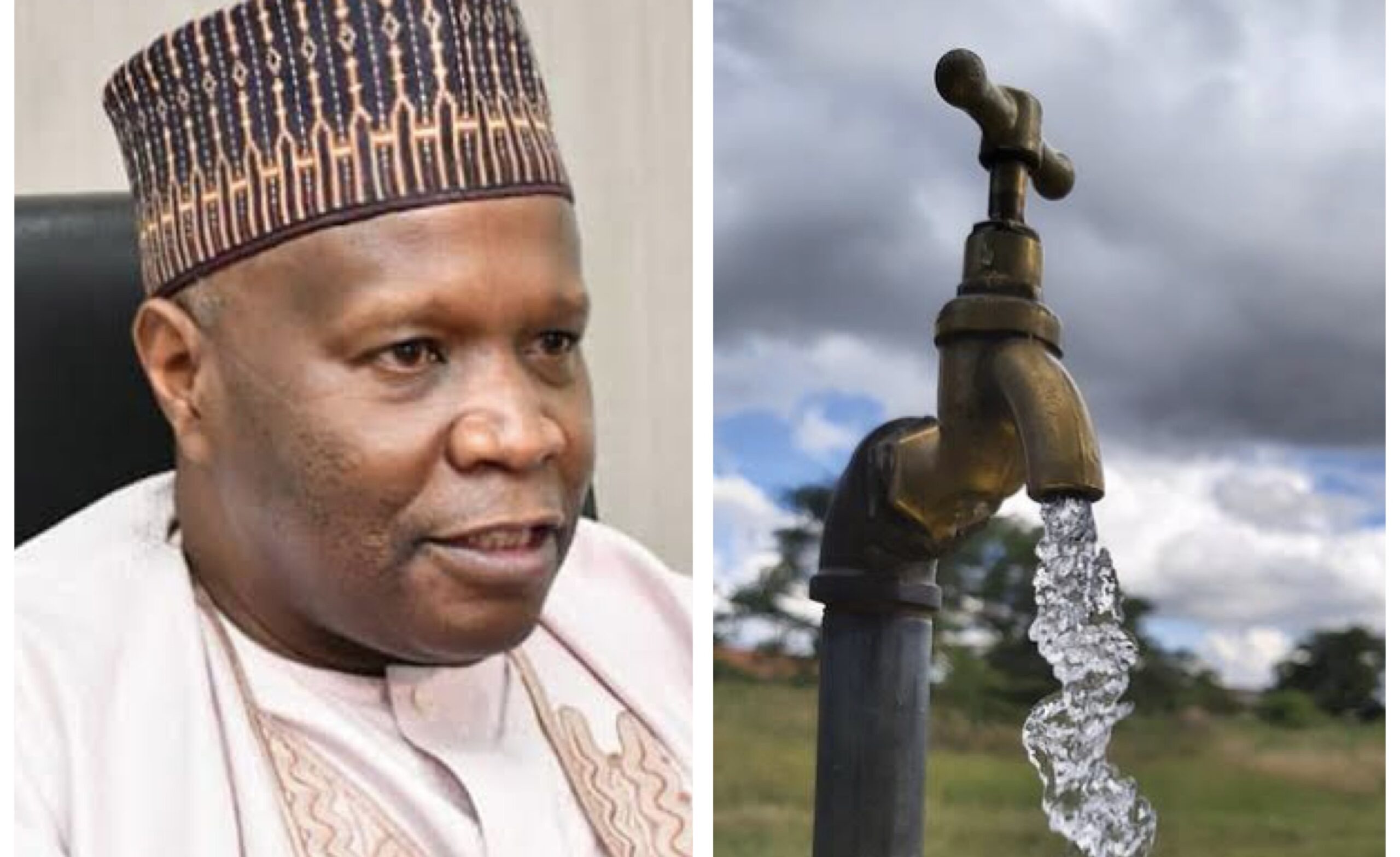 Governor Inuwa Yahaya and a tap