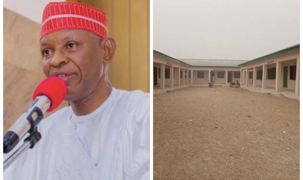 Governor Abba Kabir-Yusuf and a school building